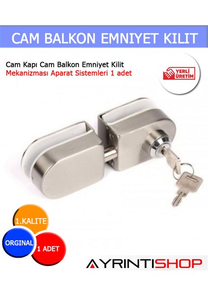 Cam Kapı Cam Balkon Emniyet Kilit Mekanizması Aparat Sistemleri