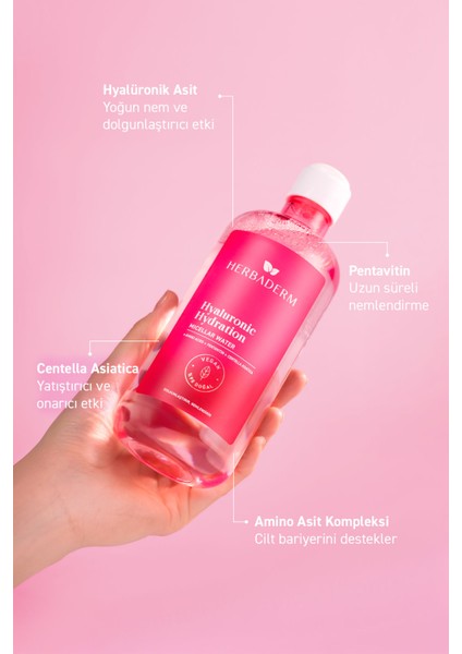 Hyaluronic Hydration, Yoğun Nemlendirici Micellar Makyaj Temizleme Suyu 500 ml modelleri