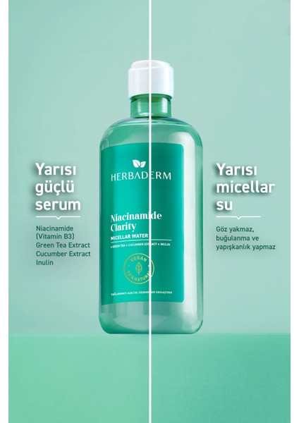 Niacinamide Clarity, Yağlanmayı Dengeleyici Micellar Makyaj Temizleme Suyu 500 ml fiyatları