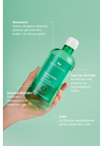 Niacinamide Clarity, Yağlanmayı Dengeleyici Micellar Makyaj Temizleme Suyu 500 ml modelleri
