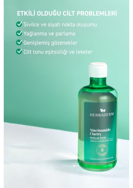 Niacinamide Clarity, Yağlanmayı Dengeleyici Micellar Makyaj Temizleme Suyu 500 ml indirimleri