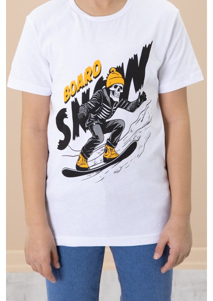 Kahve Gömlek ve Baskılı Tişörtlü Erkek Çocuk 2li Takım 19990 modelleri