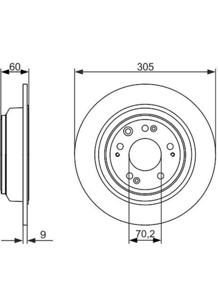 Fren Diski; Arka Takım (2 Adet) Honda Accord 2.2 I-Dtec 7/2008 - 12/2015 110 Kw Cu,cw N22B1 fiyatları
