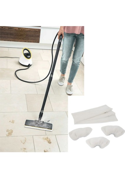 Karcher Uyumlu Sc1,sc2,sc3 Buharlı Süpürge Cam Silme Aparatı ve Mikrofiber Bez Seti indirimleri