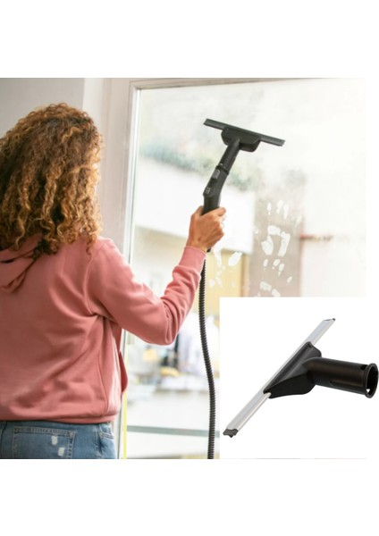 Karcher Uyumlu Sc1,sc2,sc3 Buharlı Süpürge Cam Silme Aparatı ve Mikrofiber Bez Seti