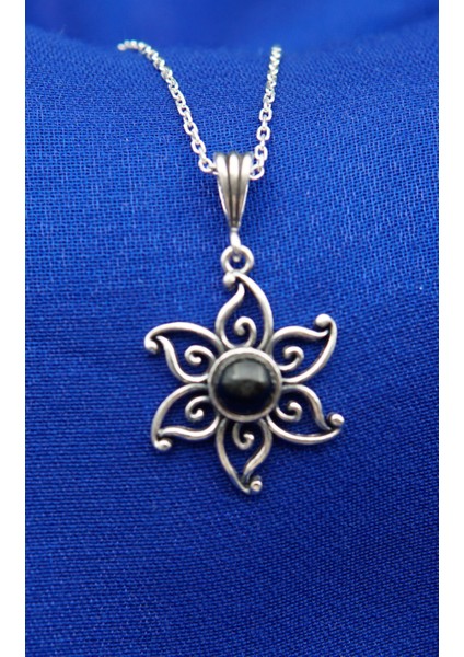 925 Ayar Kadın Oltu Taşı Kadın Kolye SK00085 fiyatları