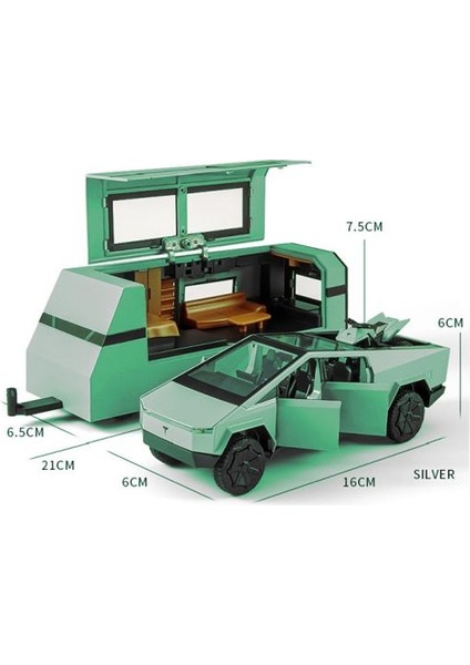 Kutulu 1:32 Çek Bırak Işıklı ve Sesli Truck Karavan