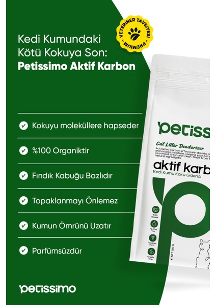 Kedi Kumu Koku Giderici Aktif Karbon - 500 gr fiyatları