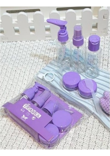 - 9 Parça Seyahat Tipi Şişe Kutu Seti Taşıma Çantalı Seyahat Kozmetik Dolum Seti Krem Spatula fırsatları