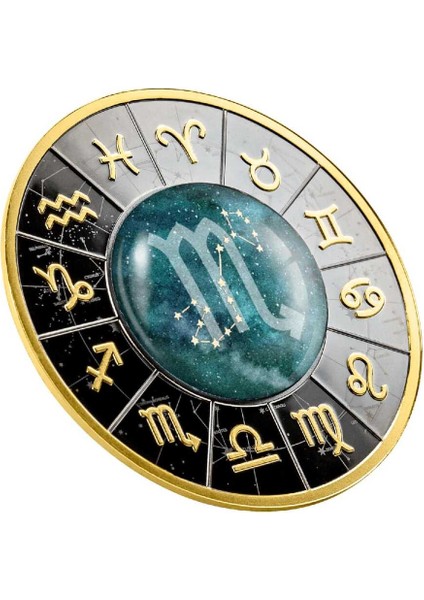 AgaKulche Burçlar Serisi Akrep Gümüş Sikke Coin