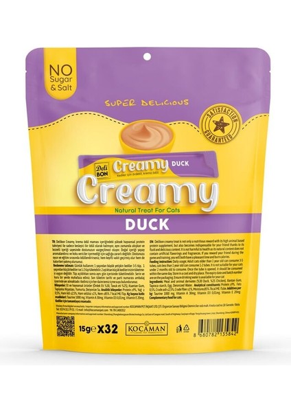 Creamy Ödül Maması Ördekli 15GR 32LI Paket fiyatları
