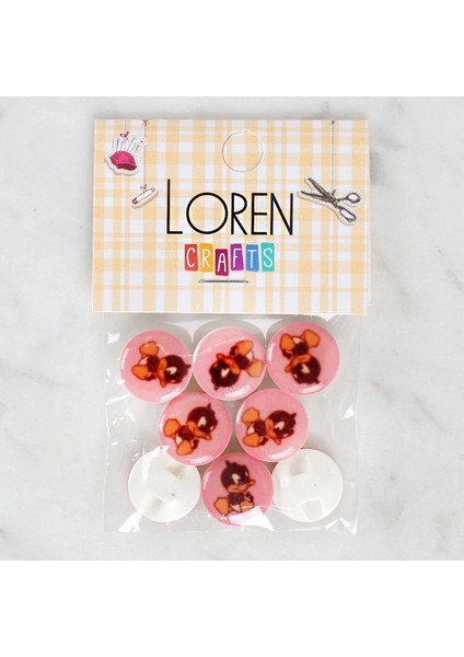 Loren Crafts 8'li Ördek Düğme - 1208