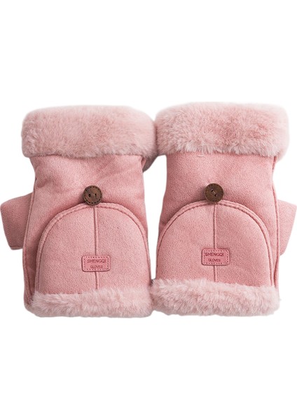 Kadife Isıtmalı Yarım Parmaklı Eldiven (Yurt Dışından)