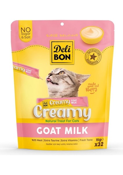 Creamy Ödül Maması Keçi Sütlü 15GR 32LI Paket