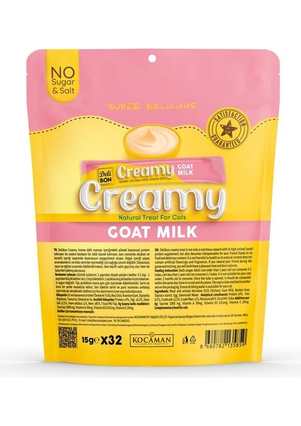 Creamy Ödül Maması Keçi Sütlü 15GR 32LI Paket fiyatları