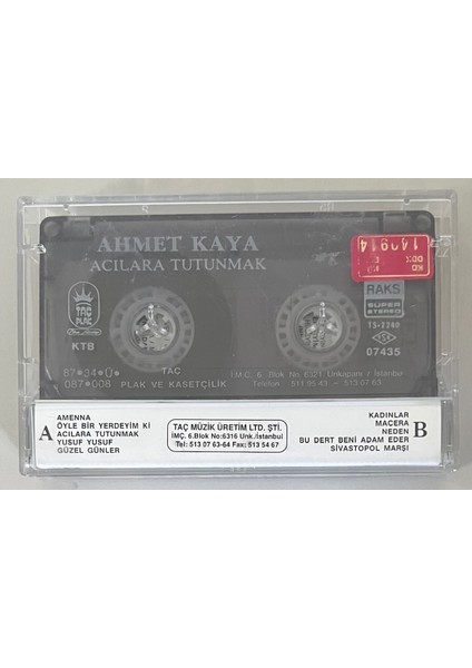 Ahmet Kaya Acılara Tutunmak Kaset (Orijinal Dönem Baskı Kaset) fiyatları