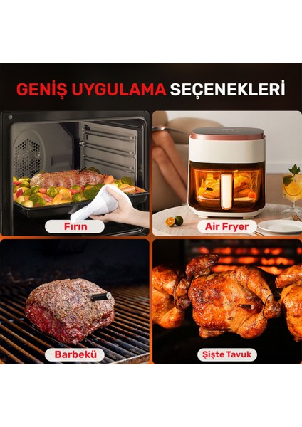 TP961 Şarjlı 150M Kablosuz Alarmlı 1problu Telefon Kontrollü Profesyonel Gıda Termometresi fırsatları