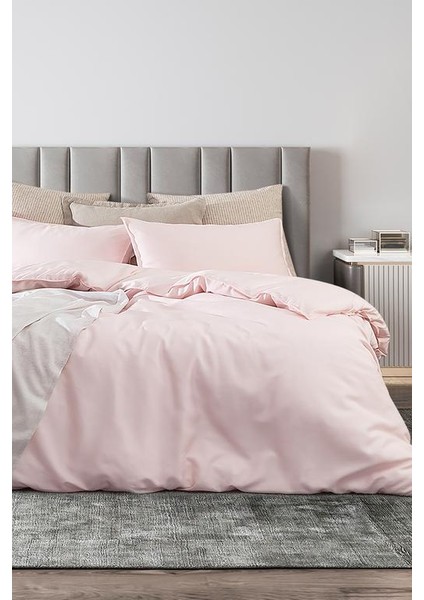 Yeni Sezon Loire King Size Tencel Nevresim Takımı ( Tencel™ ) - Pudra - Pudra