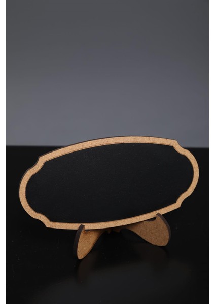 Oval Ayaklı Kara Tahta Etiketlik