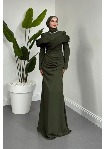 Lyra Pelerinli Balık Abiye Haki fiyatları