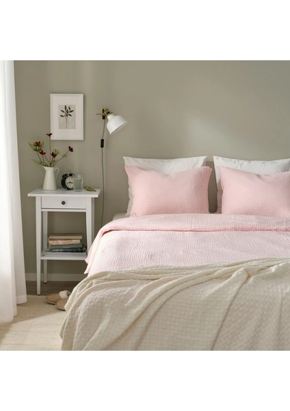 Schersmın Çift Kişilik Nevresim Seti Uçuk Pembe 240 x 220 / 50 x 60 Cm modelleri