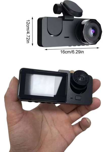 Sepetim Araç Içi Dikiz Kamerası Sürüş Kaydedici 3 Lensli Dvr Kamera fırsatları
