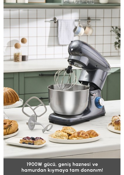 Güçlü 1900W 5,5l Stand Mikser, Kıyma, Sosis, Köfte Için Çok Fonksiyonlu Aparat modelleri