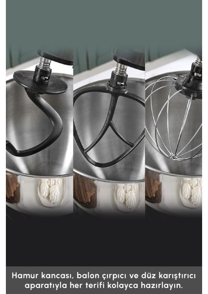 Güçlü 1900W 5,5l Stand Mikser, Kıyma, Sosis, Köfte Için Çok Fonksiyonlu Aparat