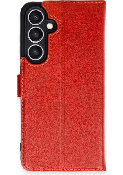 Samsung Galaxy S24 Fe Kılıf Trend S Plus Kapaklı Kılıf - Kırmızı - BRF19905-2173