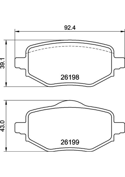 Arka Fren Balatası Otomatik El Freni Corsa F-C4-208-2008-DS3