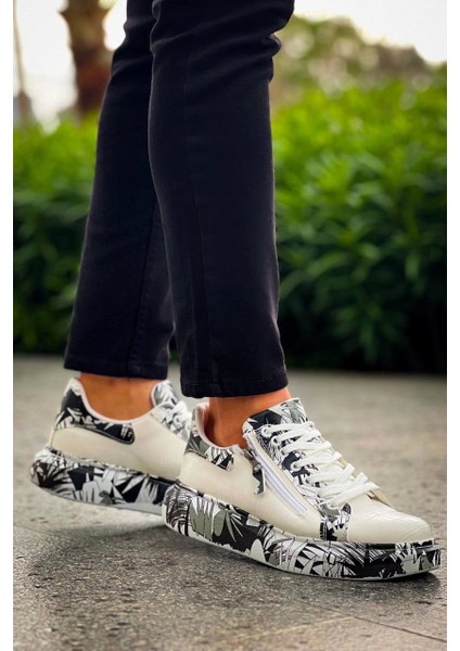 Kb-02 Kuback Bağcıklı Crocodile Beyaz Sarı Günlük Erkek Ayakkabı