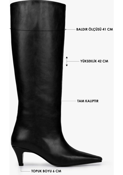 Kadın Amira Siyah Cilt Çizme modelleri