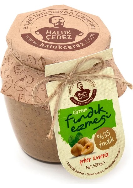 Şeker Ilavesiz Giresun Fındık Ezmesi 500 Gram