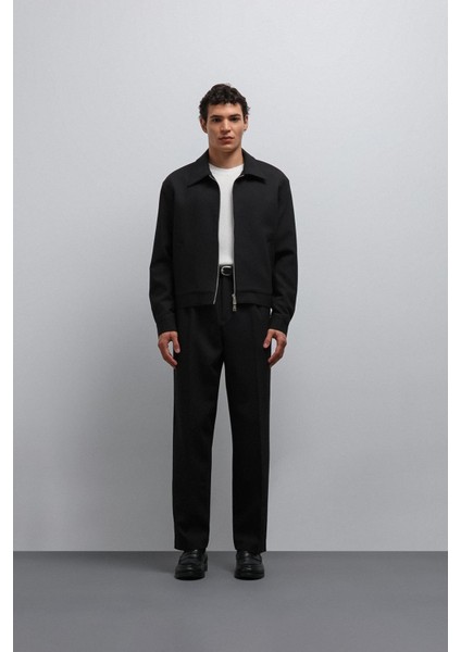 Siyah Fermuarlı Mevsimlik Erkek Mont modelleri