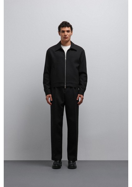 Siyah Fermuarlı Mevsimlik Erkek Mont fırsatları