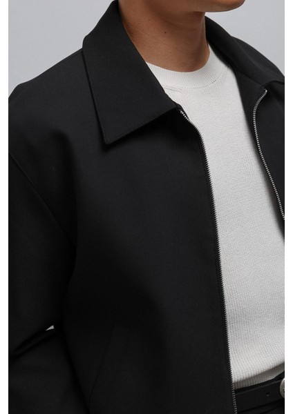 Siyah Fermuarlı Mevsimlik Erkek Mont indirimleri