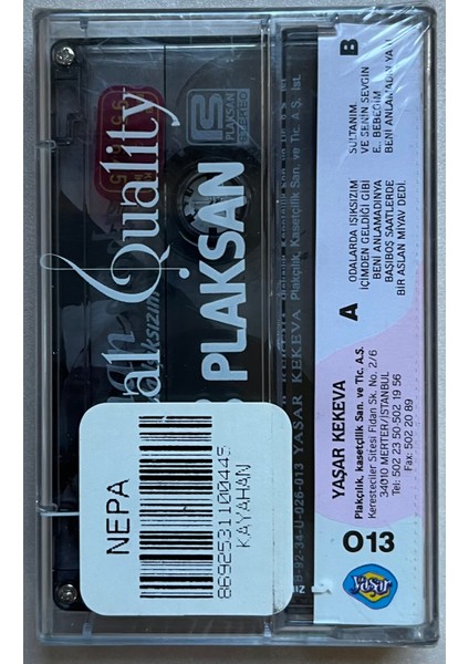 Kayahan Odalarda Işıksızım Kaset (Jelatinli Sıfır Orijinal Dönem Baskı Kaset) fiyatları