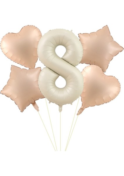 Yeni Krem Renk Yaş Balon Seti