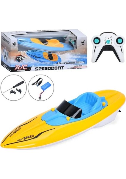 Oyuncak Uzaktan Kumandalı Full Fonksiyon 2.4 Ghz Hız Botu Tekne 33 cm