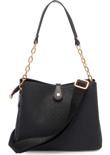 Siyah Print Kadın Omuz Çantası - S1WPR0000802-R0P modelleri