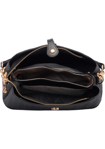 Siyah Print Kadın Omuz Çantası - S1WPR0000802-R0P fırsatları