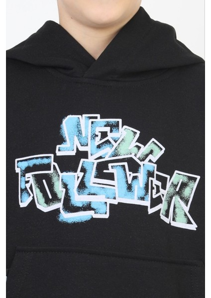 Erkek Kapşonlu Grafiti Yazılı Sweatshirt modelleri