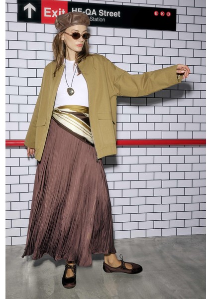 Piliseli Kraş Etek Acı Kahve