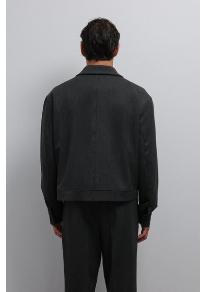 Antrasit Fermuarlı Mevsimlik Erkek Mont indirimleri