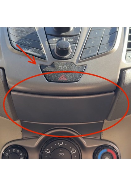 Ford Fiesta 2009-2017 Radyo / Teyp Alt Kapağı 8A61-A061B62-AFW Cp