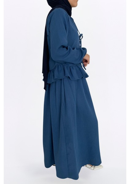 Müslin Etekli Takım-Rahat Kalıp Müslin Kumaş %100 Pamuk Etekli Kadın Kimono Takım fiyatları