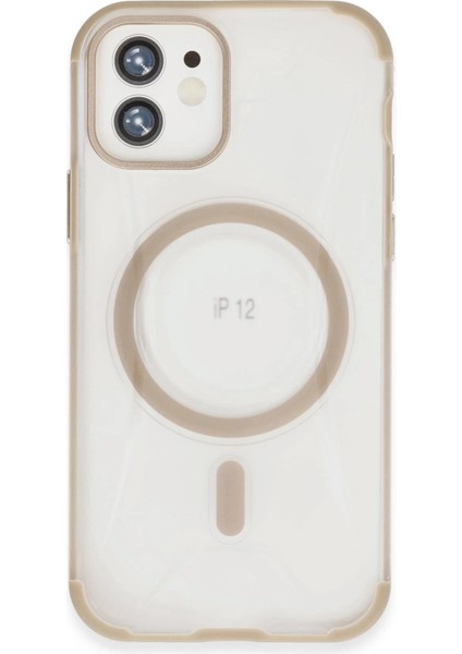 iPhone 12 Hilton Magsafe Kapak - Gold - BRF13429-7698