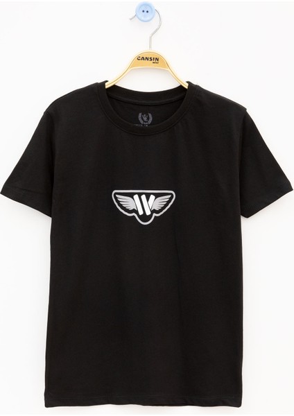 Siyah Keten Gömlekli Bisiklet Yaka Baskılı Tişörtlü Erkek Çocuk 2li Takım 20255 indirimleri