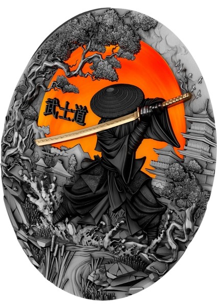 Agakulche Bushido Savaşçı Gümüş Sikke coin
