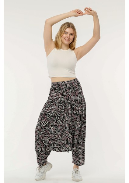 Viskon Kumaş Desenli Yöresel Şalvar